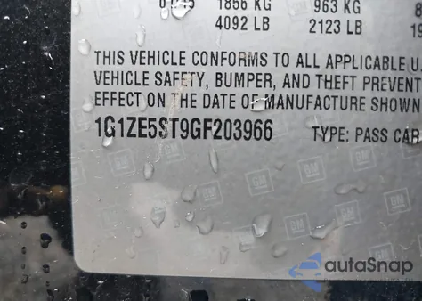 2016 Chevrolet Malibu 1Lt z USA, uszkodzony, nr VIN 1G1ZE5ST9GF203966